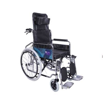 CE approved foldable recling wheelchair with toilet for disabled