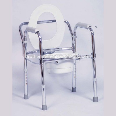 Attendant Propelled Steel Commode Chair