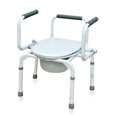 BME688 hot sale elder stainless Steel Folding Steel Commode wheelchair